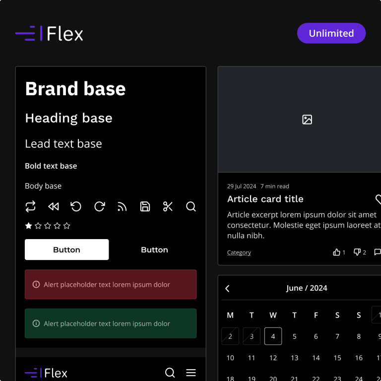 Unlimited License - Flex Design System