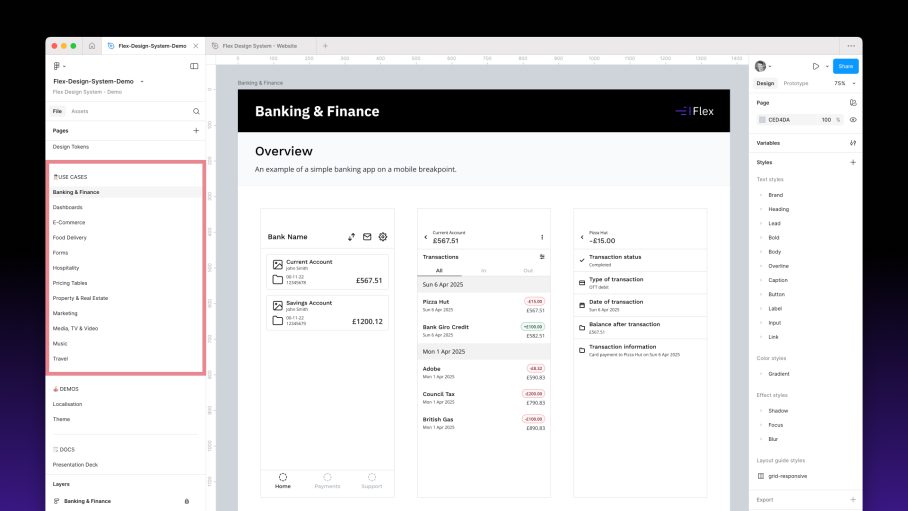 Screenshot of the Figma interface showing the templates section